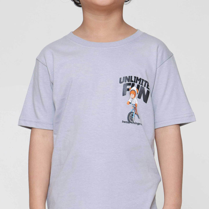 Little M Bear Bike Unlimited Fun Pakaian Setelan Anak Laki-laki