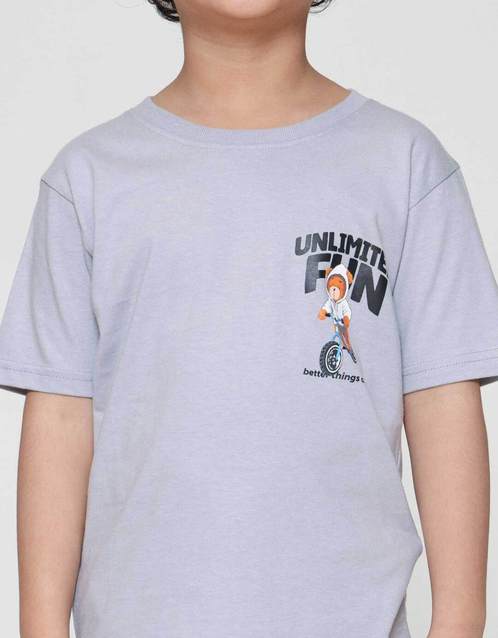 Little M Bear Bike Unlimited Fun Pakaian Setelan Anak Laki-laki