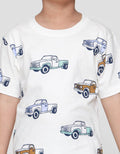 Little M Fullprint Retro Car Pakaian Setelan Anak Laki-laki
