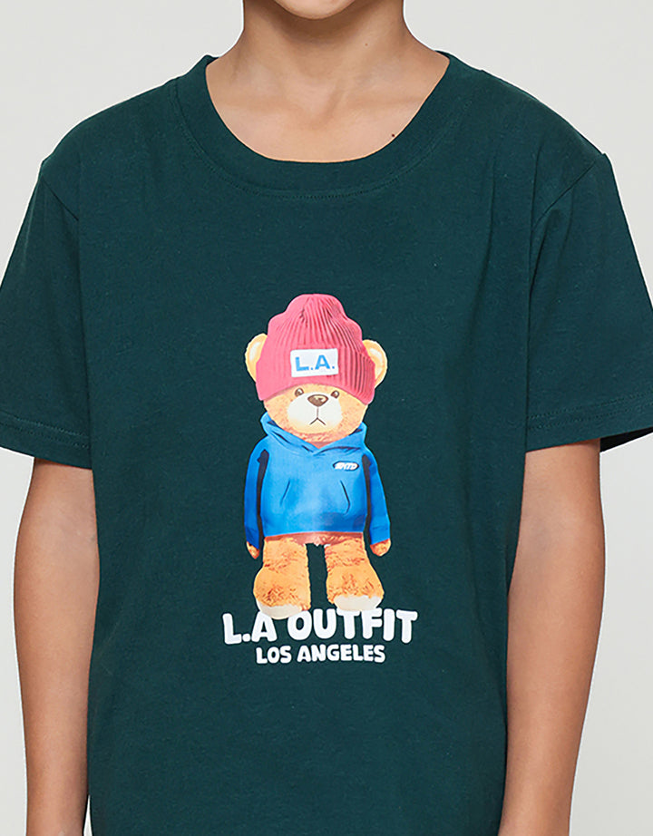 Little M La Outfit Bear Pakaian Setelan Anak Laki-laki