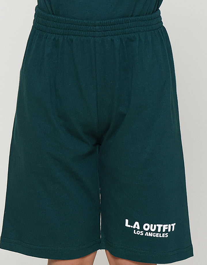 Little M La Outfit Bear Pakaian Setelan Anak Laki-laki