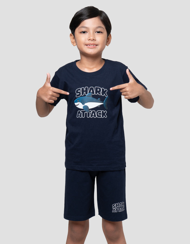 Little M Shark Attack Pakaian Setelan Anak Laki-laki