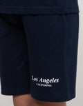 Little M Los Angeles Cut Sewn Lgn Stripe Pakaian Setelan Anak Laki-laki