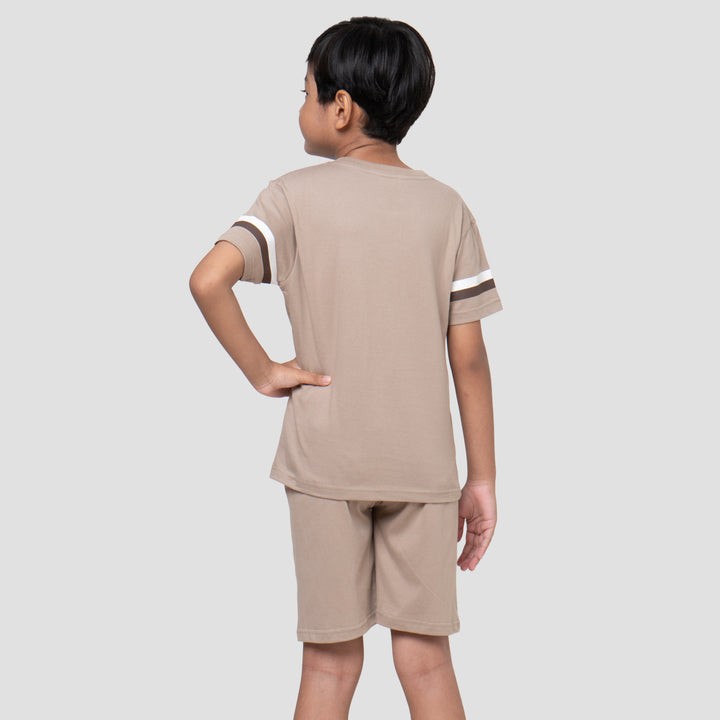 Little M California Cut Sewn Lgn Stripe Pakaian Setelan Anak Laki-laki