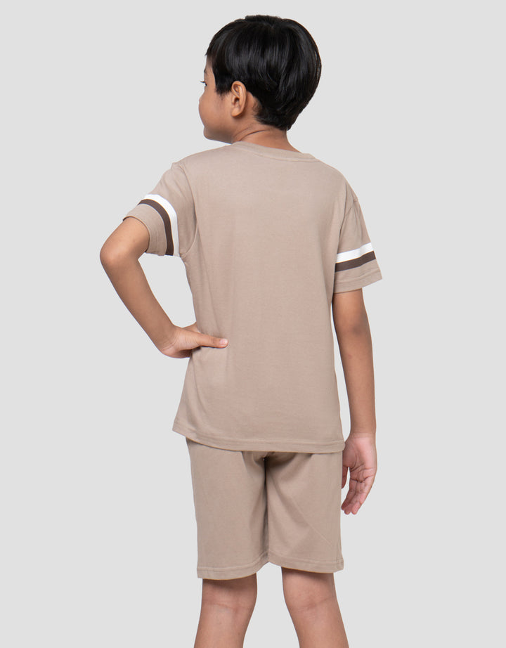 Little M California Cut Sewn Lgn Stripe Pakaian Setelan Anak Laki-laki
