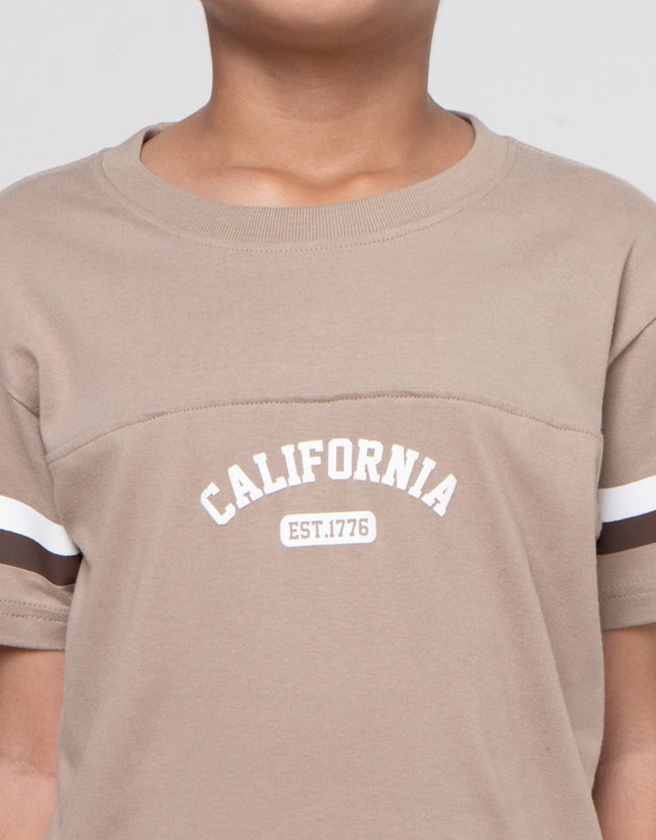 Little M California Cut Sewn Lgn Stripe Pakaian Setelan Anak Laki-laki