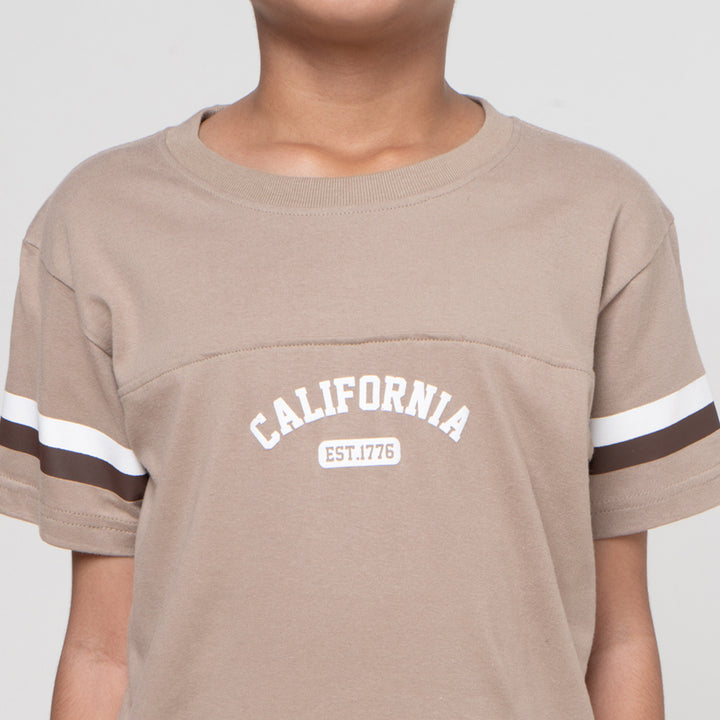 Little M California Cut Sewn Lgn Stripe Pakaian Setelan Anak Laki-laki