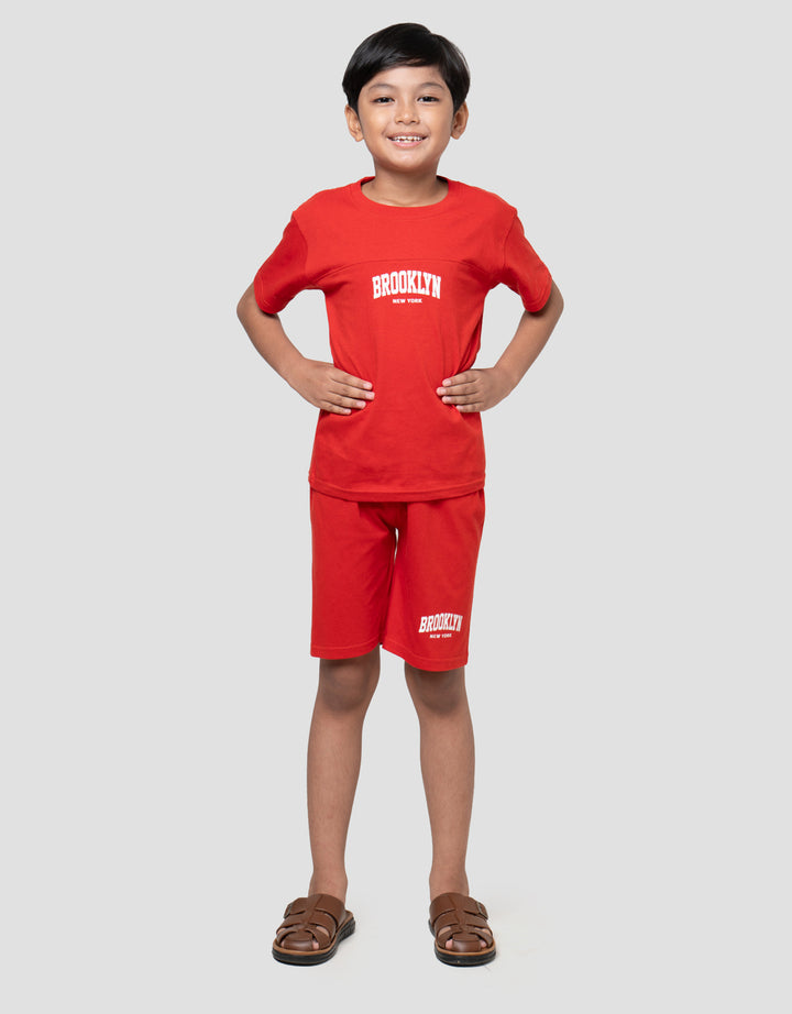 Little M Brooklyn Cut Sewn Pakaian Setelan Anak Laki-laki