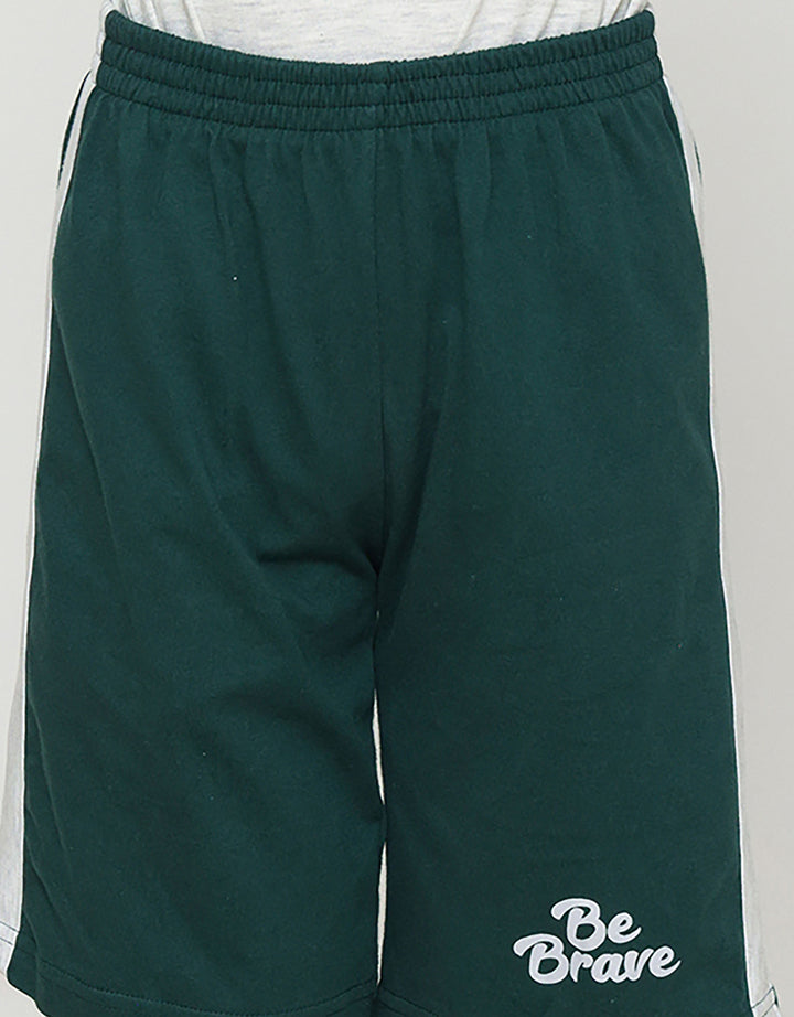 Little M Stripe Be Brave Pakaian Setelan Anak Laki-laki