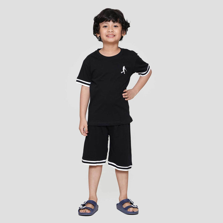 Little M Siluet Baseball Lgn N Cln Stripe Pakaian Setelan Anak Laki-laki