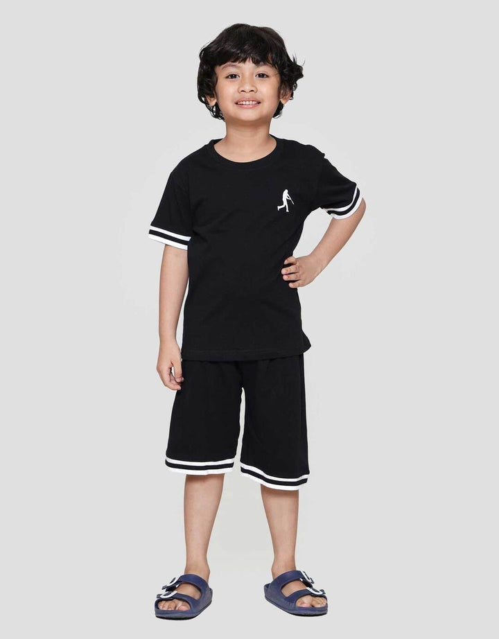 Little M Siluet Baseball Lgn N Cln Stripe Pakaian Setelan Anak Laki-laki