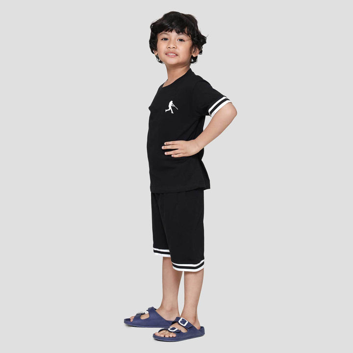 Little M Siluet Baseball Lgn N Cln Stripe Pakaian Setelan Anak Laki-laki