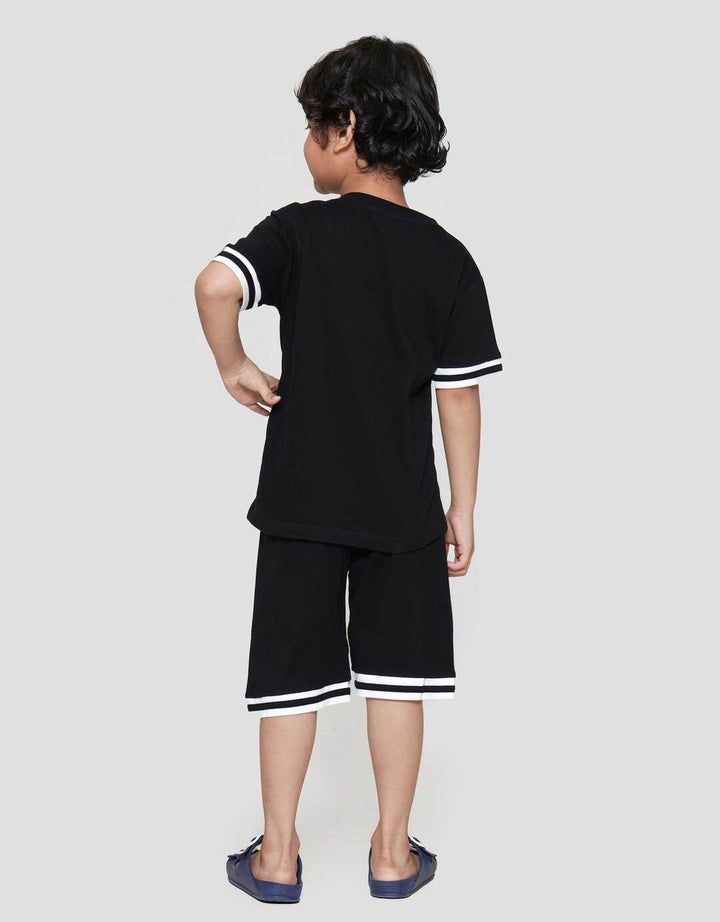 Little M Siluet Baseball Lgn N Cln Stripe Pakaian Setelan Anak Laki-laki