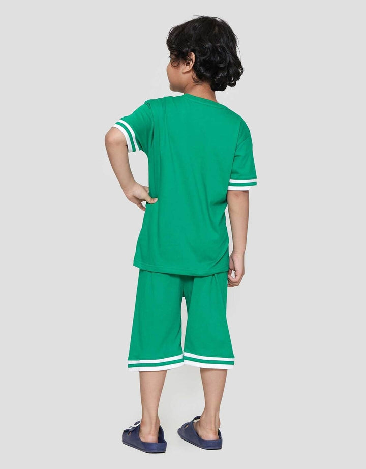 Little M Siluet Badminton Pakaian Setelan Anak Laki-laki