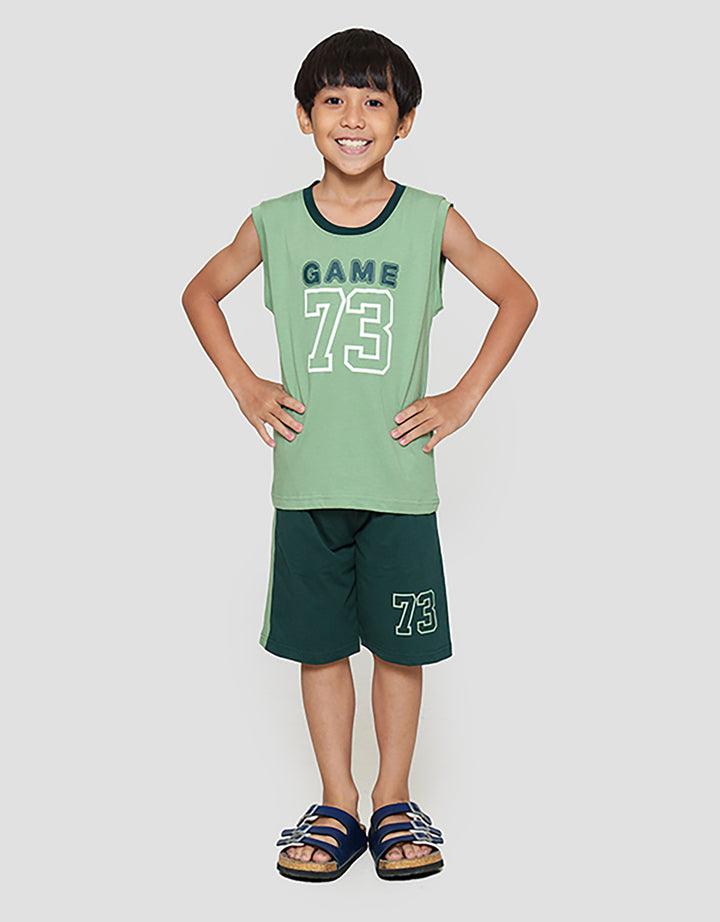 Little M Singlet Game Pakaian Setelan Anak Laki-laki
