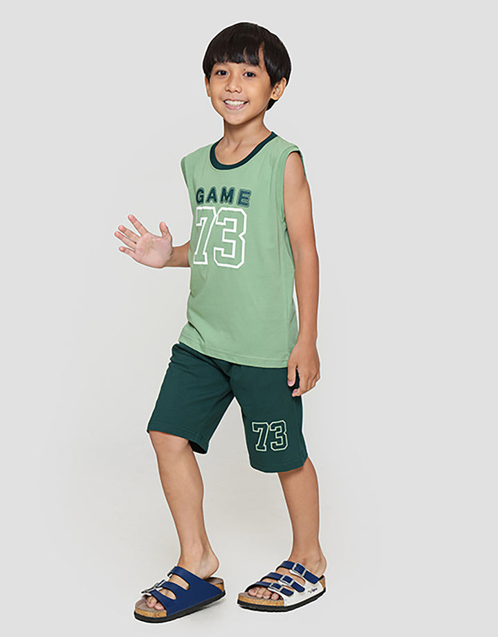 Little M Singlet Game Pakaian Setelan Anak Laki-laki