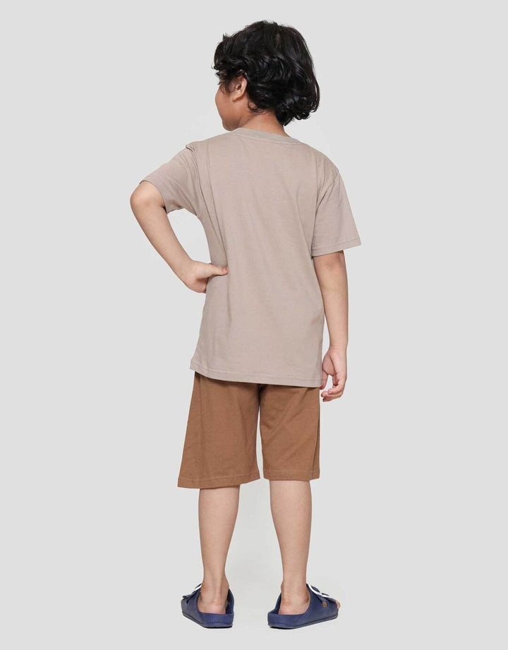 Little M Happy Bear Outline Pakaian Setelan Anak Laki-laki