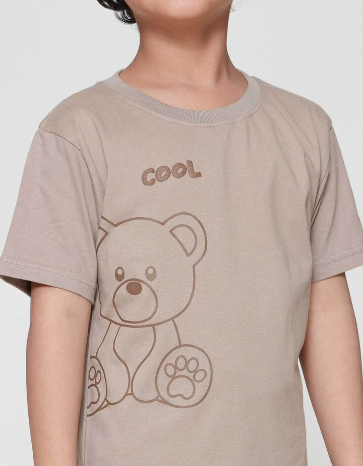 Little M Happy Bear Outline Pakaian Setelan Anak Laki-laki