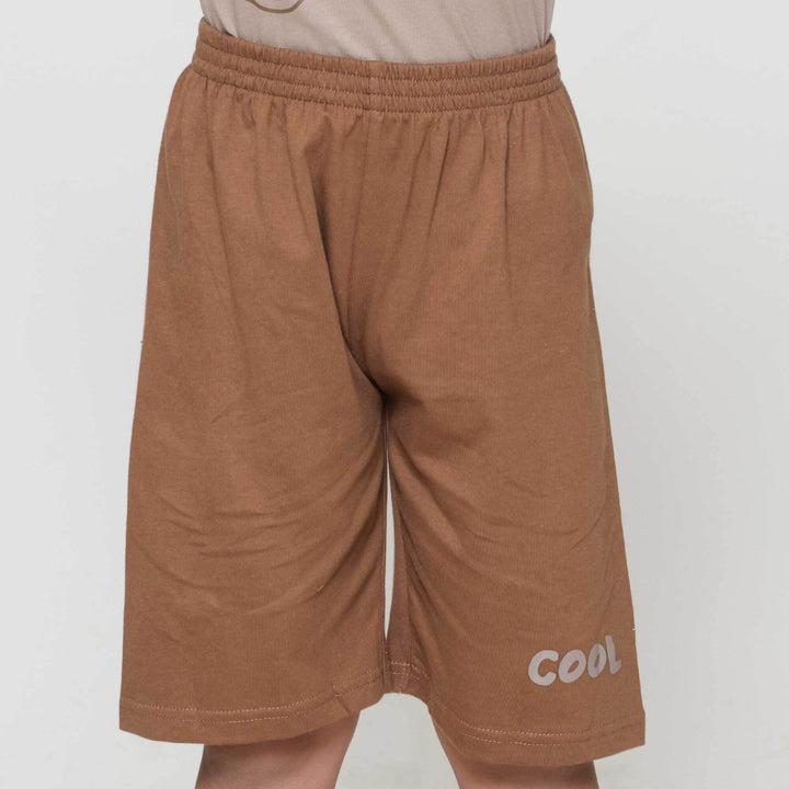 Little M Happy Bear Outline Pakaian Setelan Anak Laki-laki