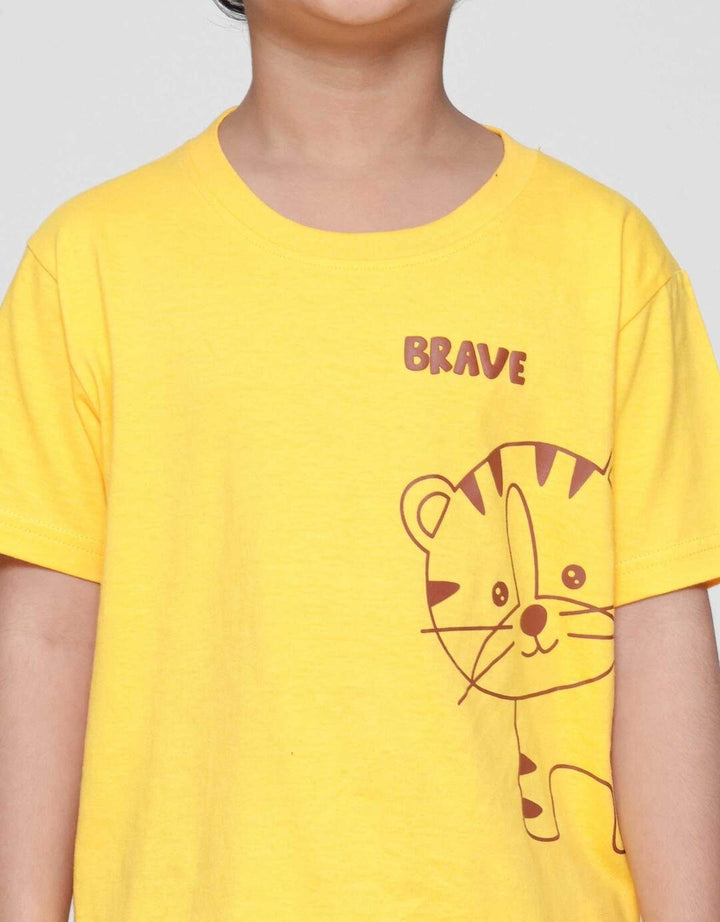 Little M Brave Lion Outline Pakaian Setelan Anak Laki-laki