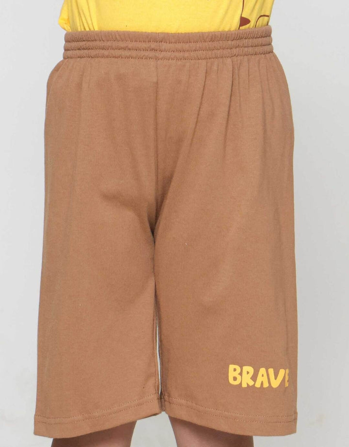 Little M Brave Lion Outline Pakaian Setelan Anak Laki-laki