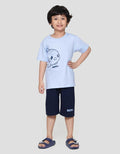 Little M Great Shark Outline Pakaian Setelan Anak Laki-laki