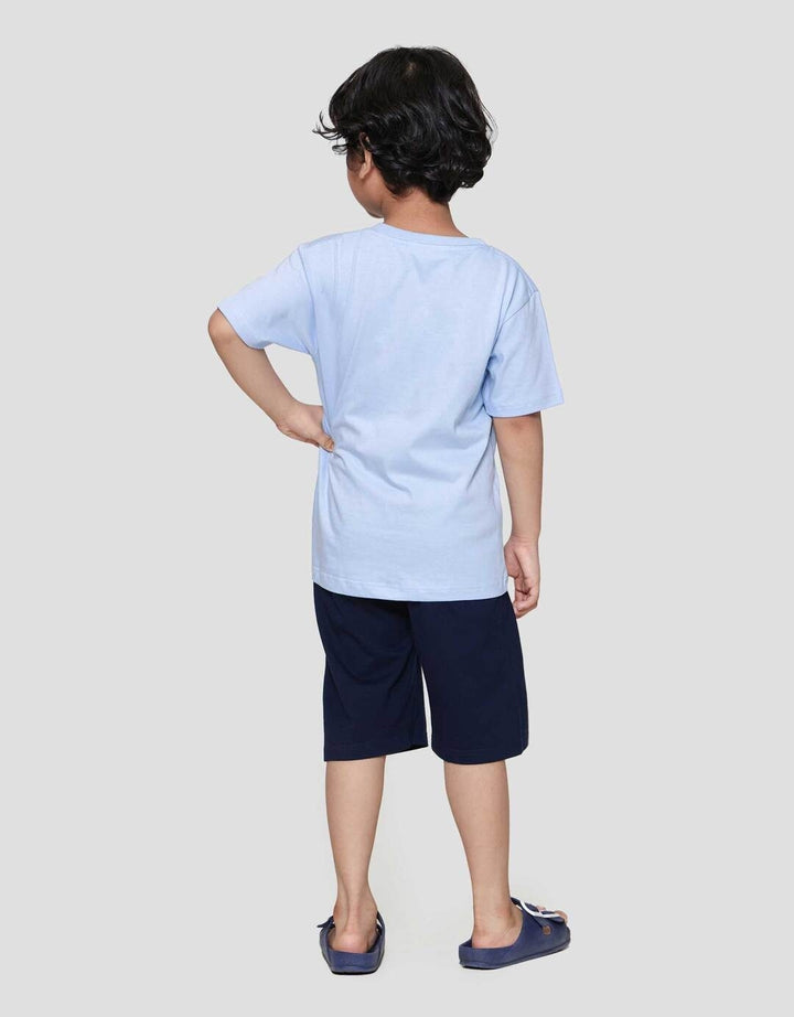 Little M Great Shark Outline Pakaian Setelan Anak Laki-laki