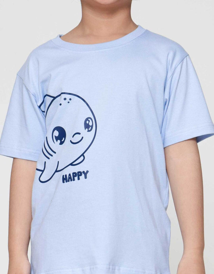 Little M Great Shark Outline Pakaian Setelan Anak Laki-laki