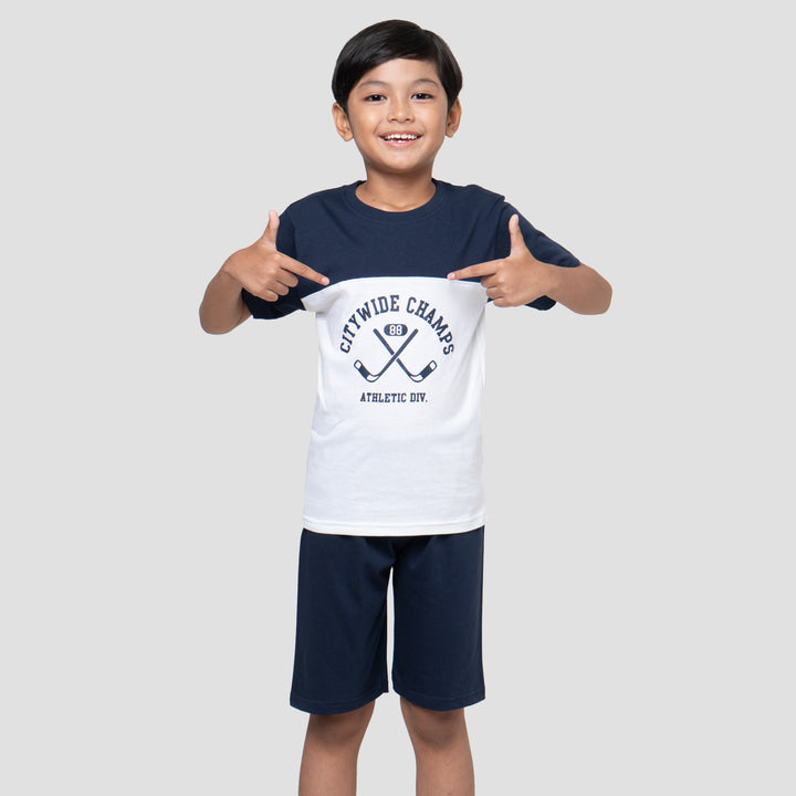 Little M Hokey Champs Athletic Div Pakaian Setelan Anak Laki-laki