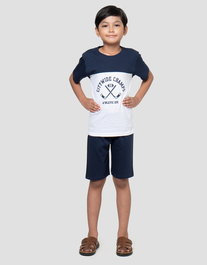 Little M Hokey Champs Athletic Div Pakaian Setelan Anak Laki-laki