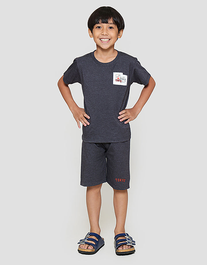 Little M Pesawat Tokyo Apk Dada Pakaian Setelan Anak Laki-laki