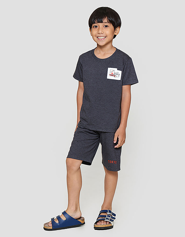 Little M Pesawat Tokyo Apk Dada Pakaian Setelan Anak Laki-laki