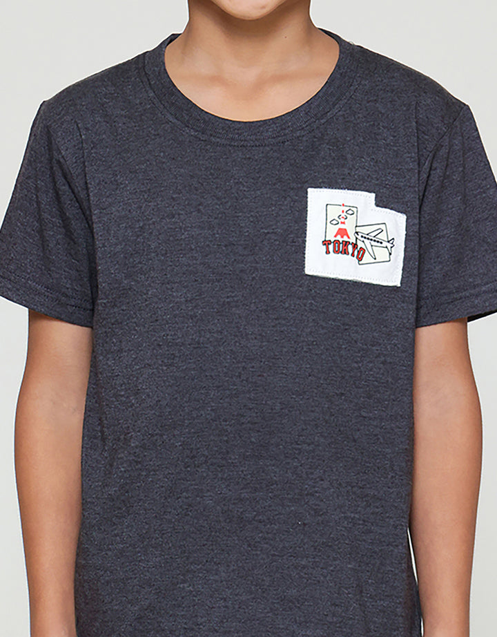 Little M Pesawat Tokyo Apk Dada Pakaian Setelan Anak Laki-laki