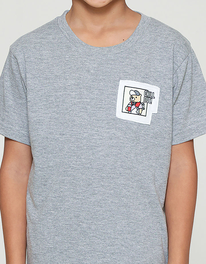 Little M Bear Chill Out Apk Dada Pakaian Setelan Anak Laki-laki