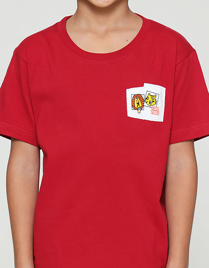 Little M Lion Tiger Cool Vibes Apk Dada Pakaian Setelan Anak Laki-laki