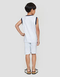 Little M Singlet La Komb Rib Pakaian Setelan Anak Laki-laki