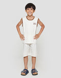 Little M Singlet Nyc Komb Rib Pakaian Setelan Anak Laki-laki