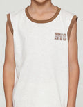 Little M Singlet Nyc Komb Rib Pakaian Setelan Anak Laki-laki