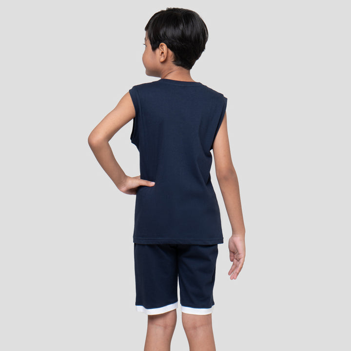 Little M Singlet Siluet Basket Pakaian Setelan Anak Laki-laki