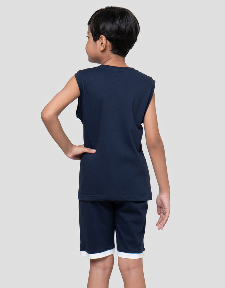 Little M Singlet Siluet Basket Pakaian Setelan Anak Laki-laki