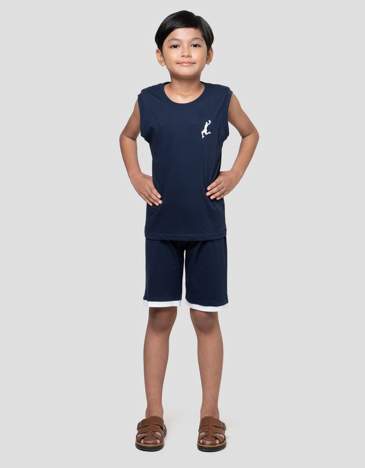 Little M Singlet Siluet Basket Pakaian Setelan Anak Laki-laki