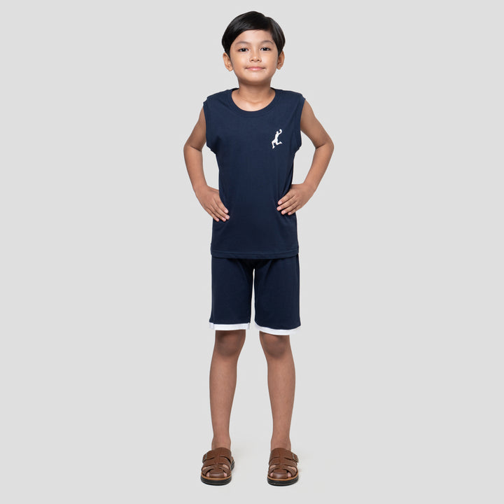 Little M Singlet Siluet Basket Pakaian Setelan Anak Laki-laki