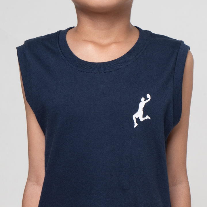 Little M Singlet Siluet Basket Pakaian Setelan Anak Laki-laki