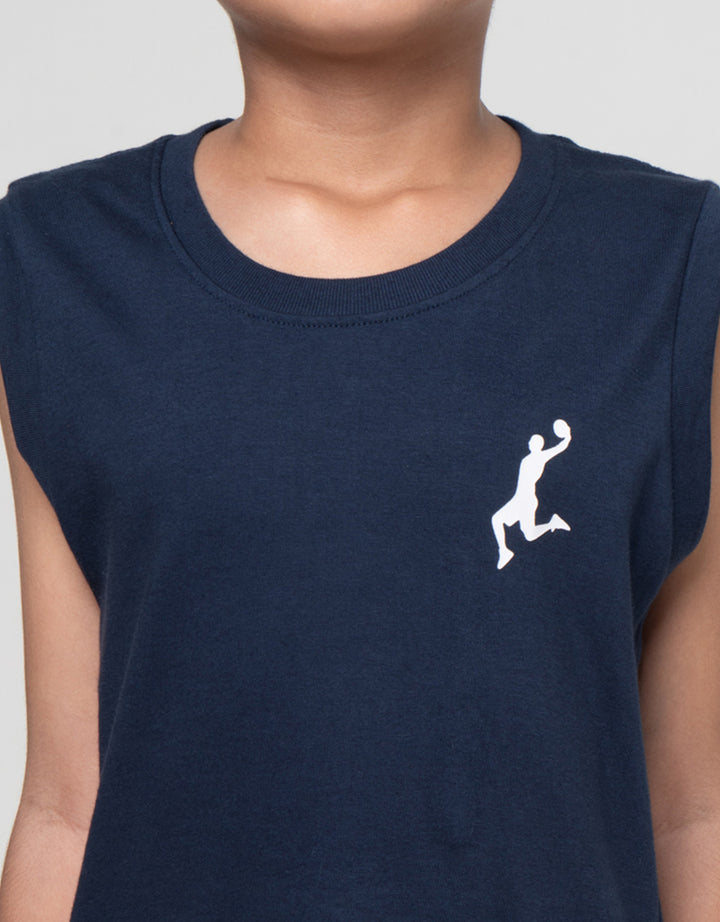 Little M Singlet Siluet Basket Pakaian Setelan Anak Laki-laki