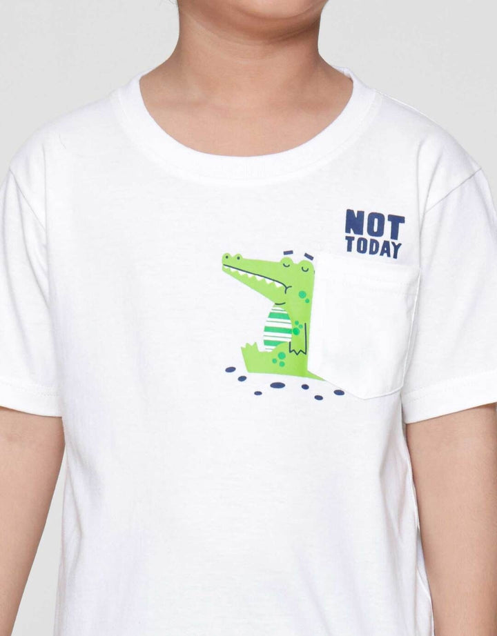 Little M Kantong Croco Not Today Pakaian Setelan Anak Laki-laki