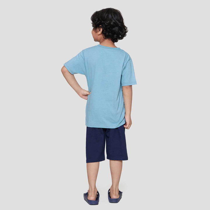 Little M Kantong Shark Pakaian Setelan Anak Laki-laki