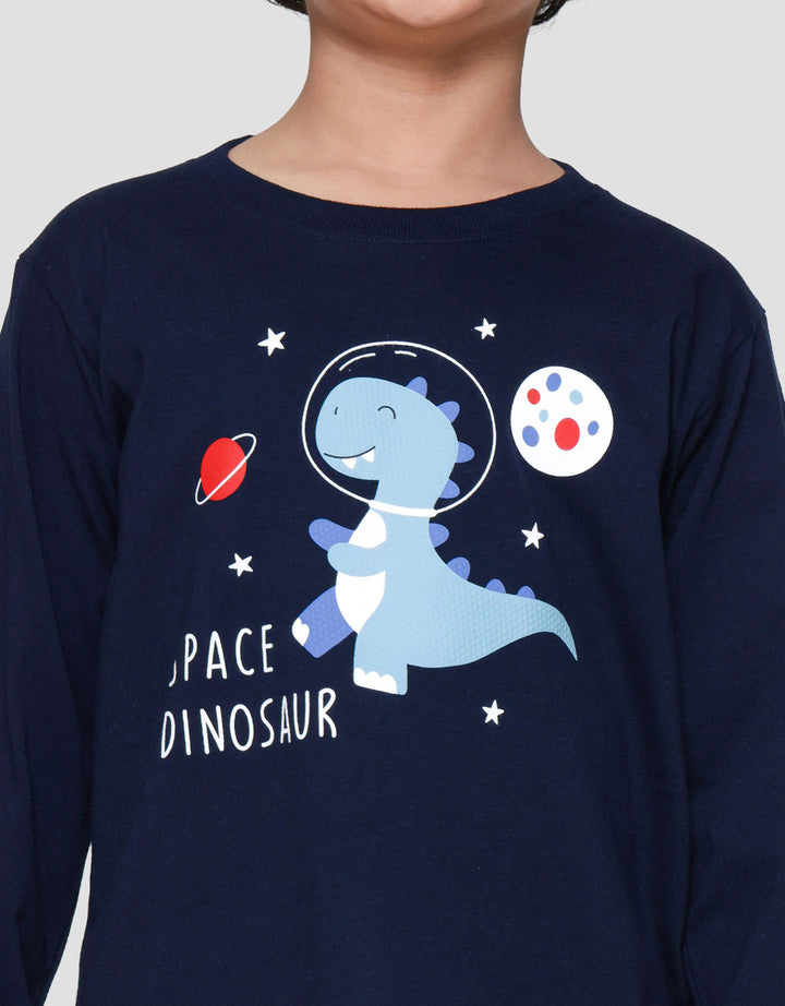Little M Space Dinosaur Piyama Set Anak Laki-laki