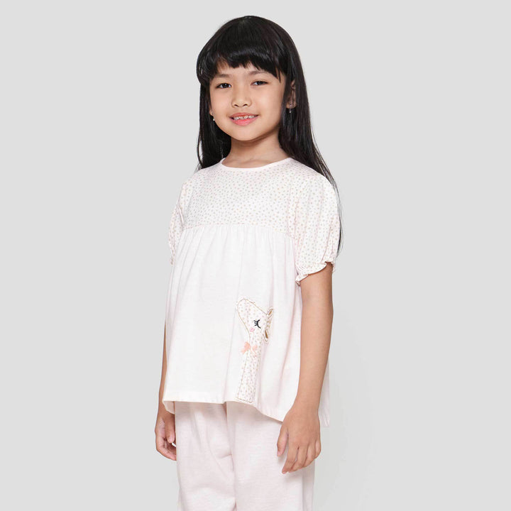 Little M Giraffe Setelan Baju Tidur Anak Perempuan