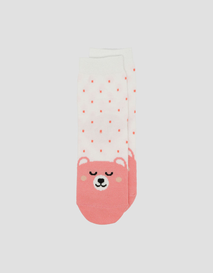 Little M Polkadot Bear Kaus Kaki Bayi
