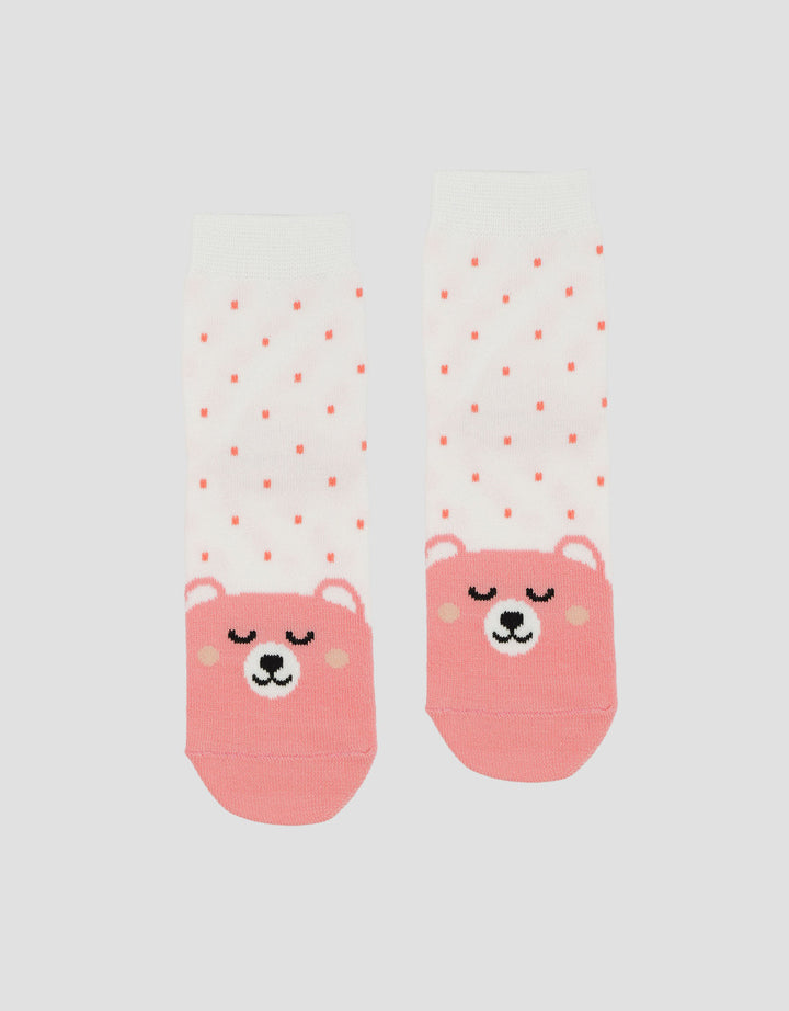 Little M Polkadot Bear Kaus Kaki Bayi